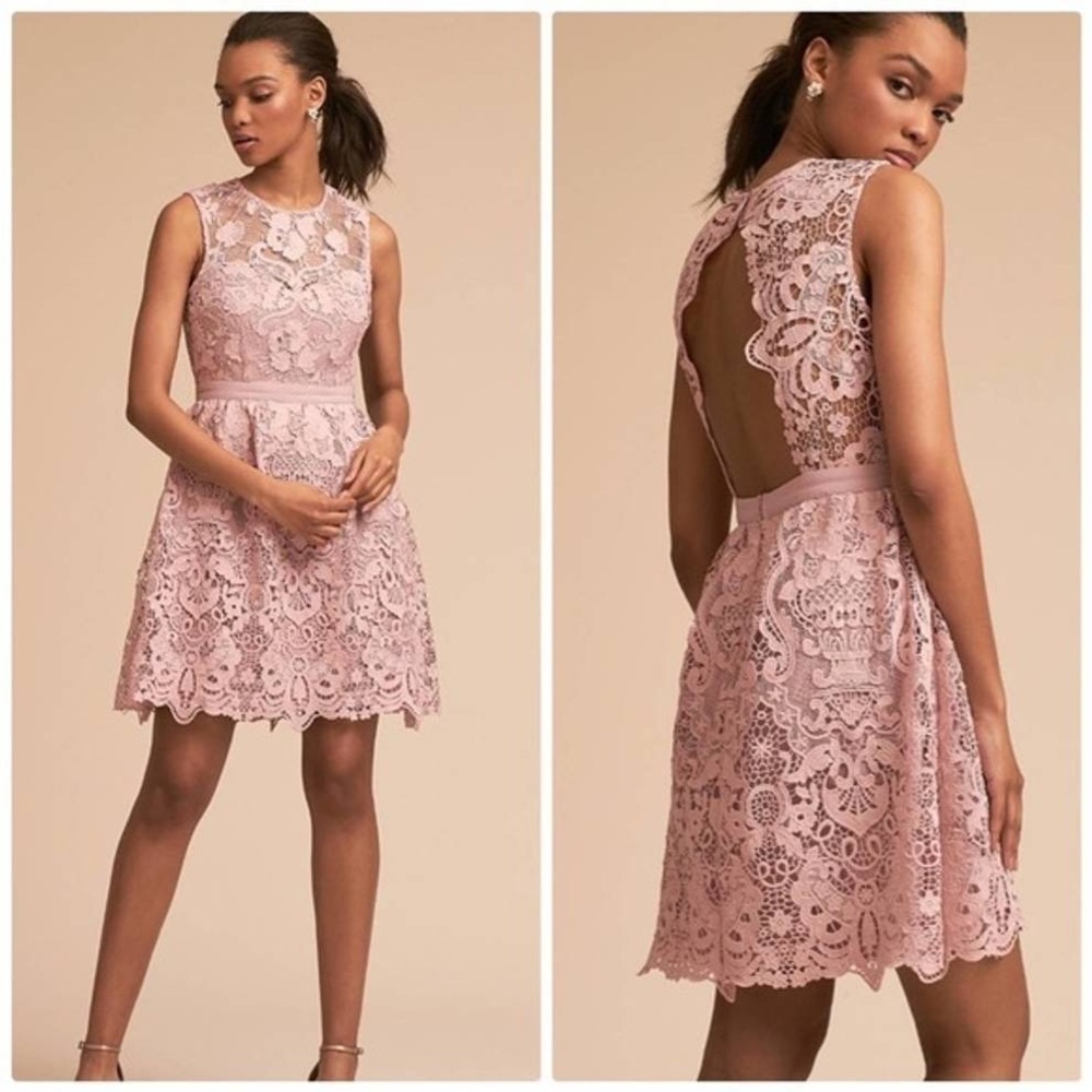 BHLDN Rosaline Mauve Lace Dress Medium NWOT Anthropologie Wedding Guest Cocktail